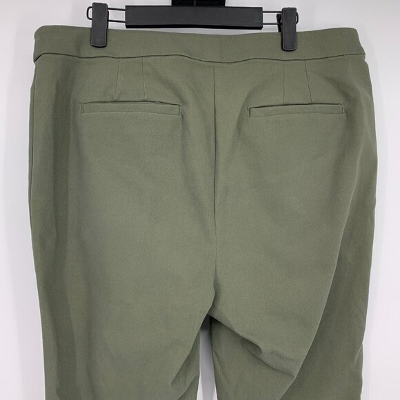 LOFT Pants Green Skinny Crop Zip Pocket Ankle Cotton Blend - Picture 7 of 9